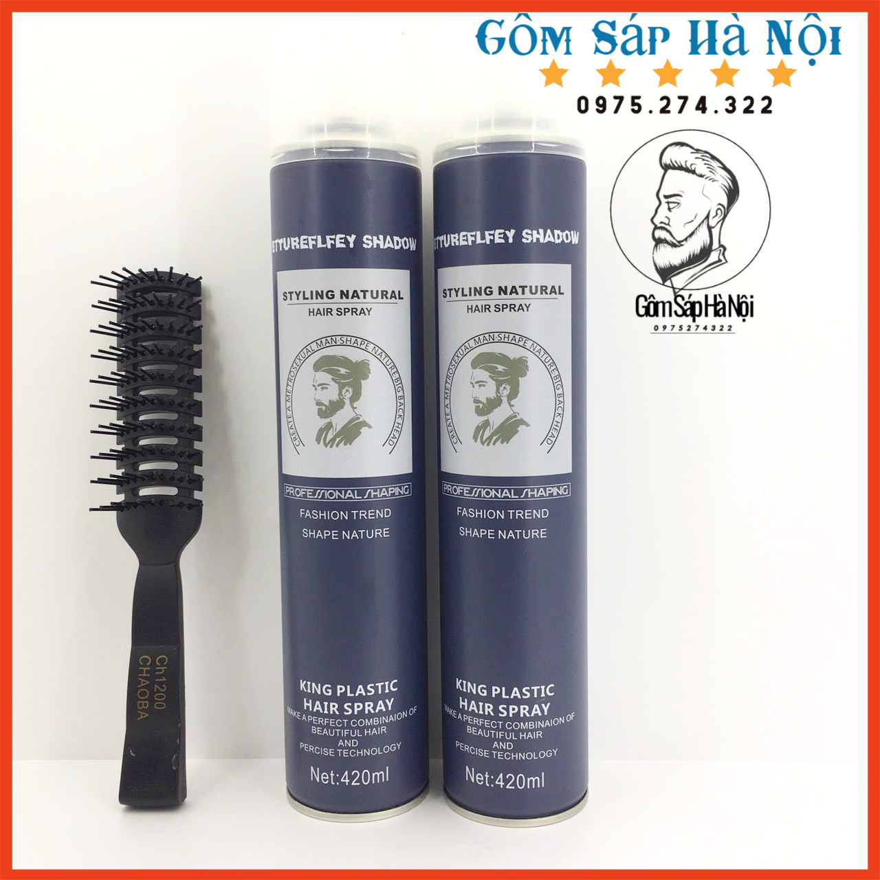 Gôm Xịt Tóc Butterfly Shadow  Xanh 420ml Giữ Nếp Tốt