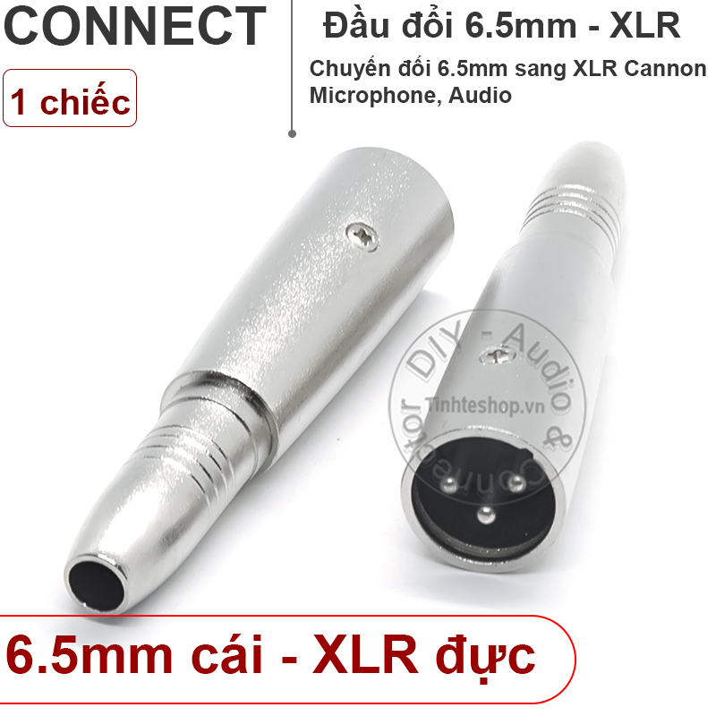 Audio 6.5mm female stereo to XLR cannon male connector (1PCS)