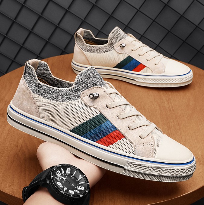 Giày sneaker nam, thể thao, chạy bộ, đi chơi, Giày vải, đế cao su cực bền MINH HÀ - SP371