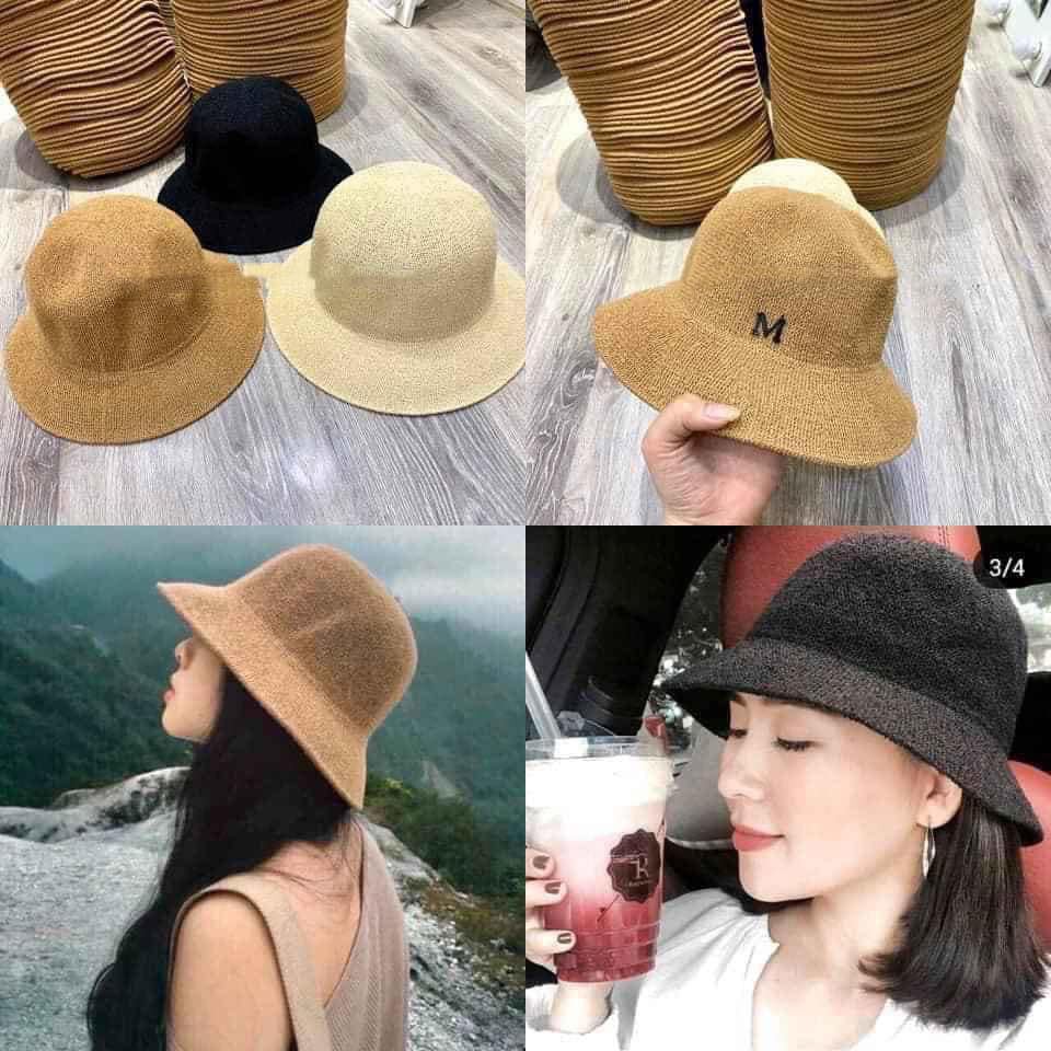 Mũ cói chữ M cao cấp