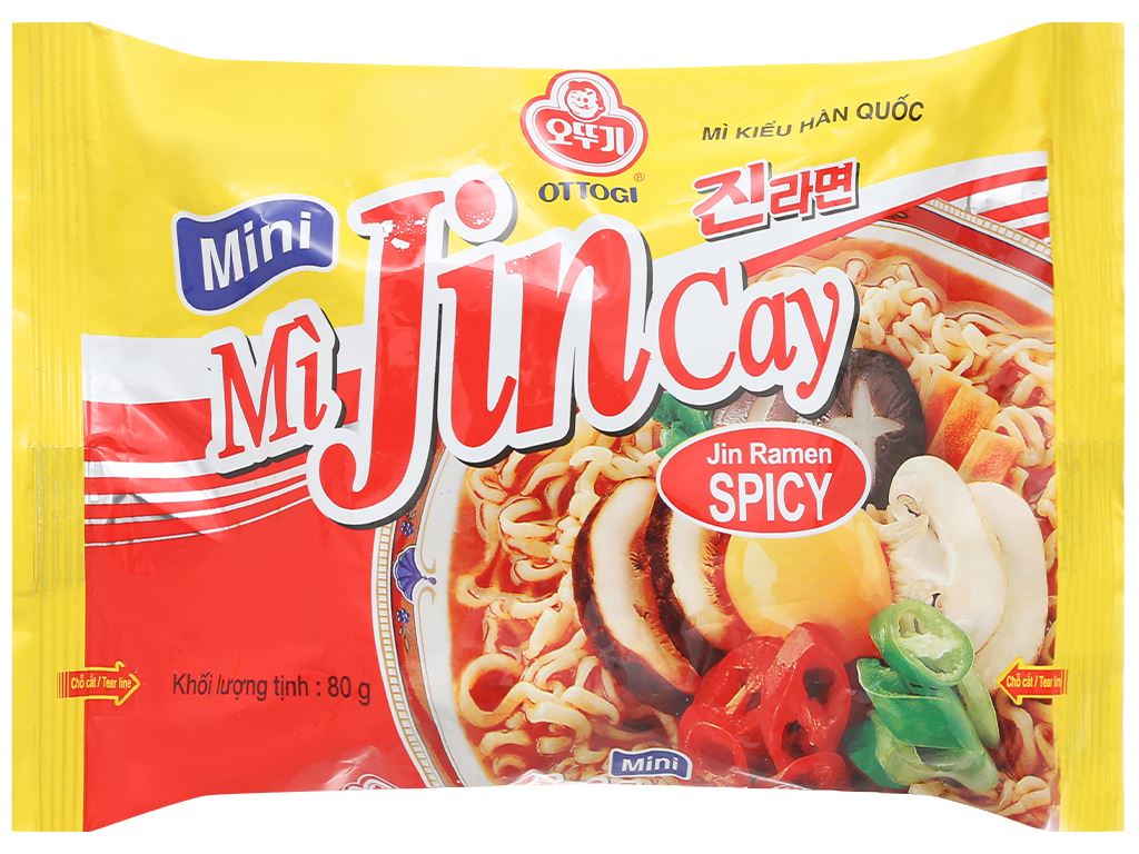 Lốc 5 Gói Mì Jin Cay Ottogi (120g)