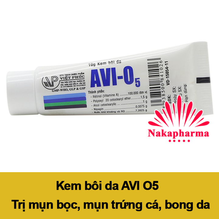 Kem ngừa mụn avio5 avi o5