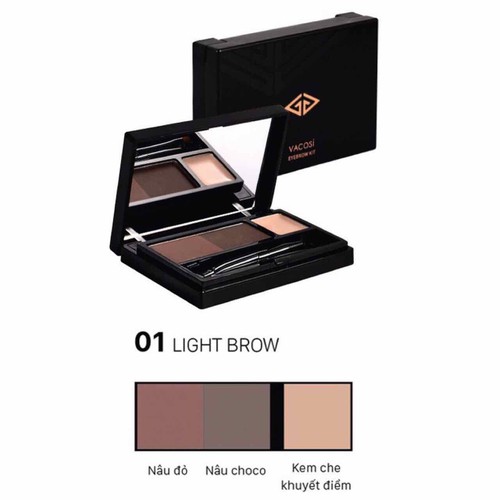 [HCM]Bột vẽ chân mày Vacosi Eyebrow Kit