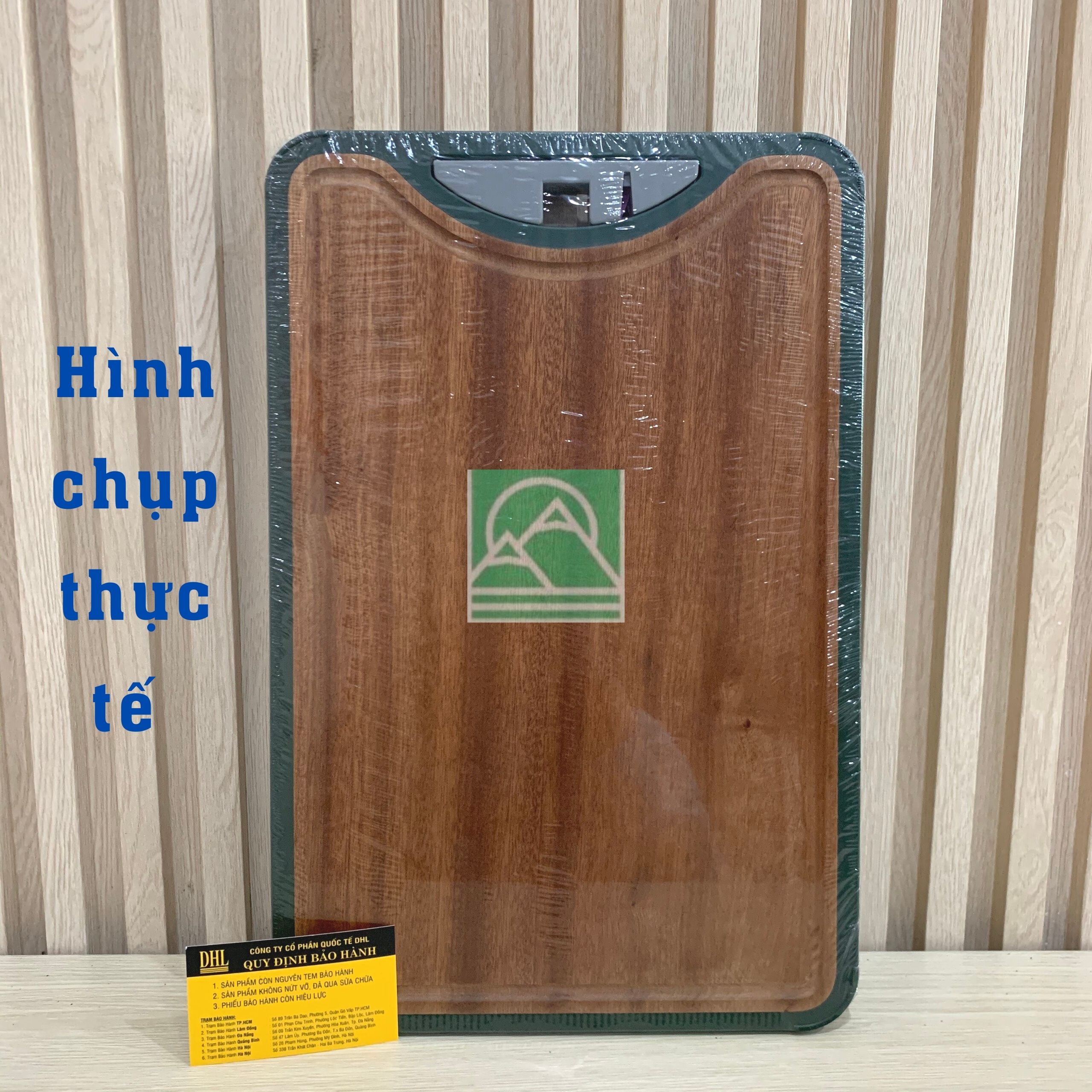 Thớt gỗ 2 mặt, mặt gỗ và mặt inox kháng khuẩn cao cấp