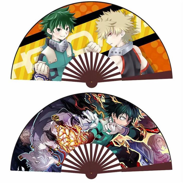 [HCM]Quạt Gấp Vải Lụa Anime 2 Mặt Ảnh Khác Nhau ( Bộ Sưu Tập Quạt Xếp Quạt Tròn In Hình Anime Chibi Đẹp Cầm Tay Tiện Lợi)