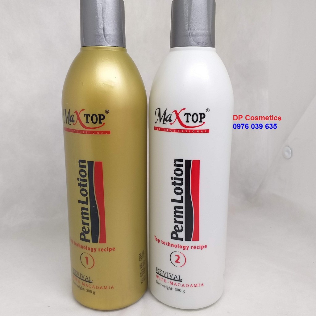 Kem uốn nóng Setting MaxTop Macadamia 500ml x2 Dành Cho Tóc Khỏe