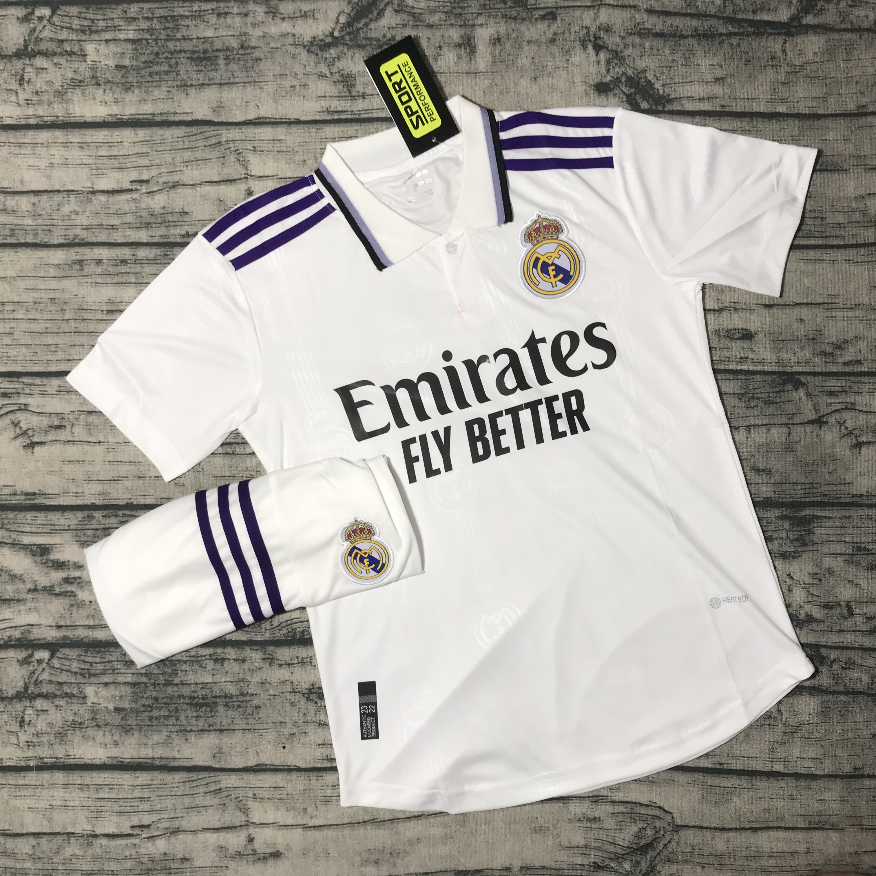 Áo Bóng Đá CLB Real Madrid-Trắng -Thun Thái Cao Cấp