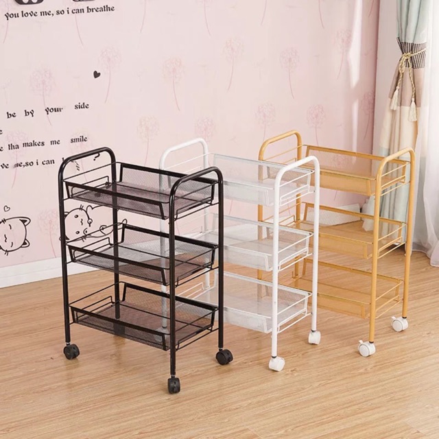 Xe đẩy Spa 3 tầng khay mắt lưới