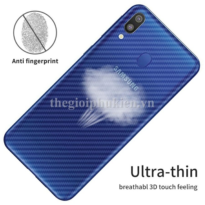 Miếng dán vân carbon, các bon mặt lưng cho SamSung Galaxy M20