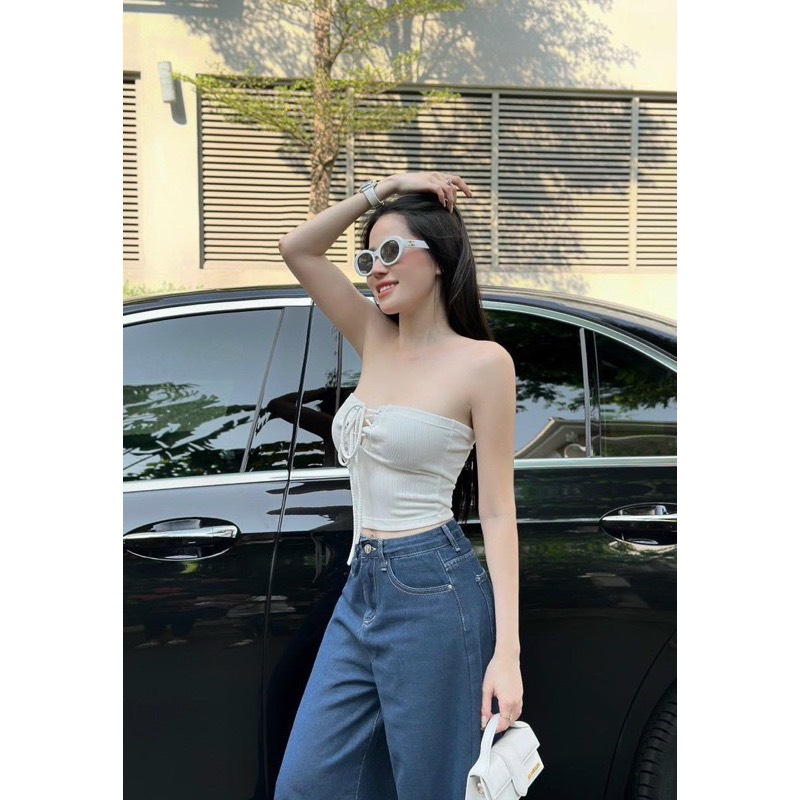Áo ống cúp ngực đan dây chéo A353