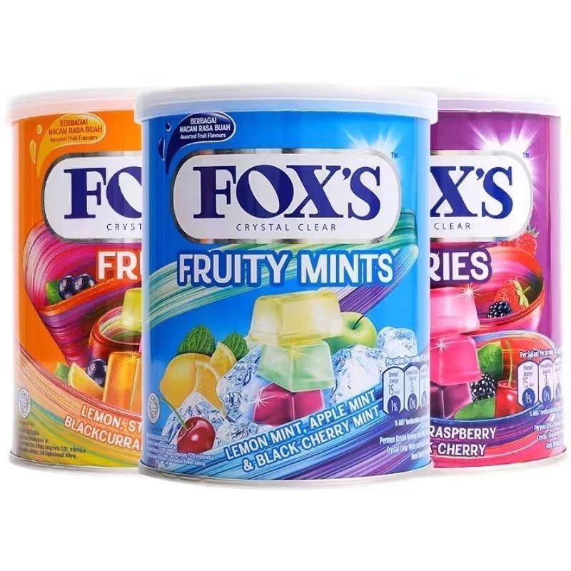 Kẹo Trái Cây Bạc Hà (Xanh) Fox's Fuit Mints (Lon 170g)