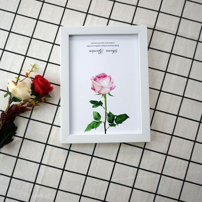 Khung ảnh, khung bằng khen A4 trắng trơn, tặng kèm đinh ba chân