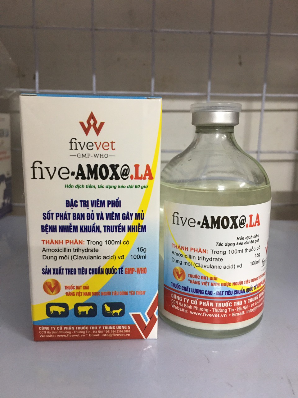 Amox LA (100ml) hỗn dịch tiêm - chỉ dùng trong thú y