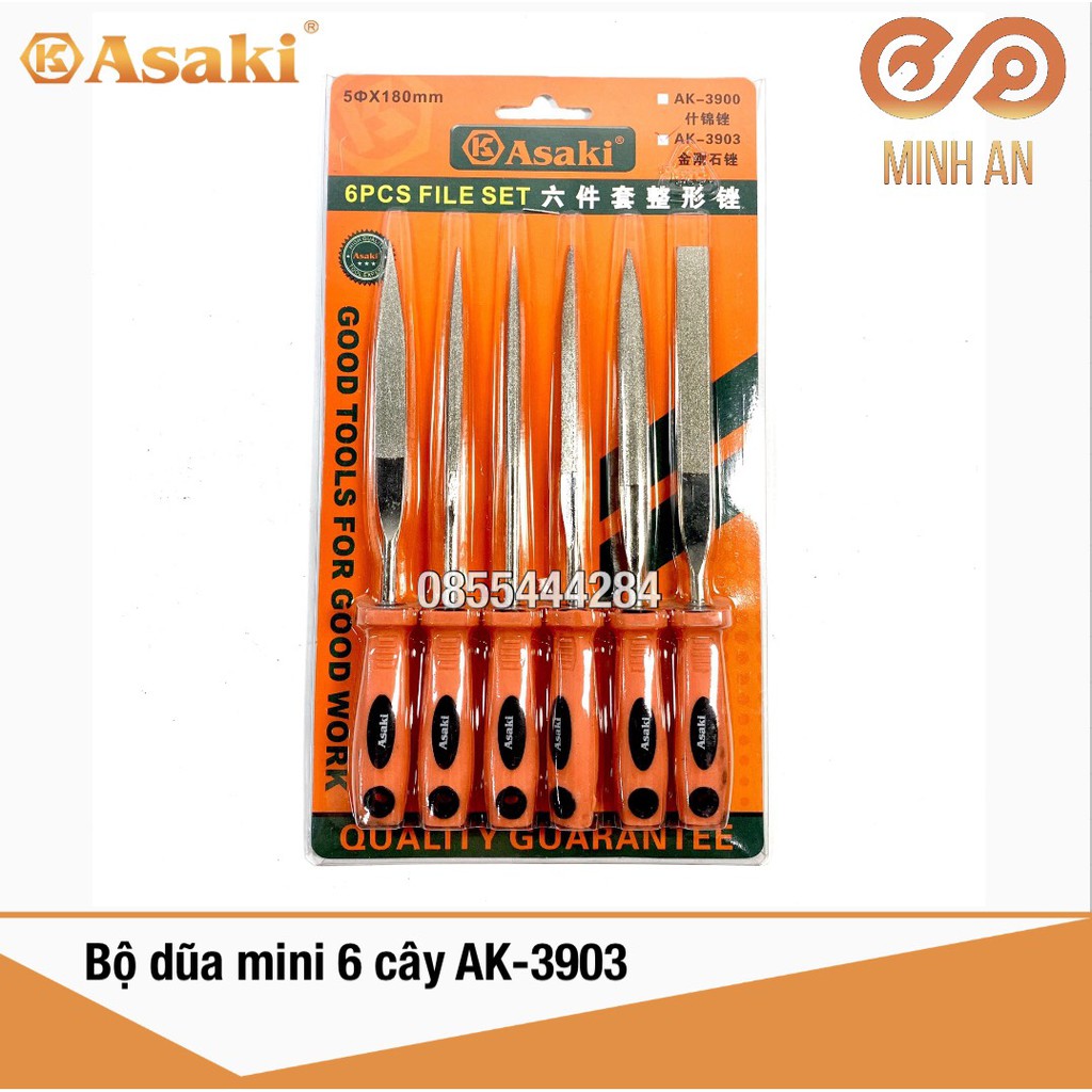 Bộ giũa kim cương asaki ak-3903
