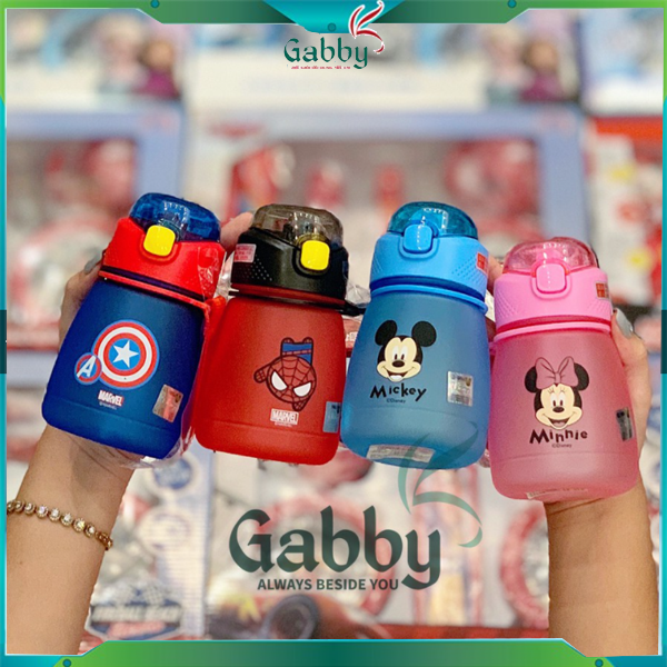 BÌNH UỐNG 390ML DISNEY ( SPIDERMAN - CAPTIAN - MINNIE - MICKEY )