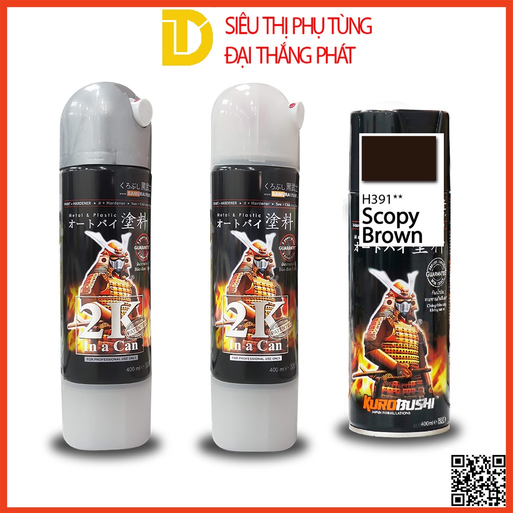 Sơn Samurai sơn xịt xe máy H391** MÀU NÂU HẠT DẺ