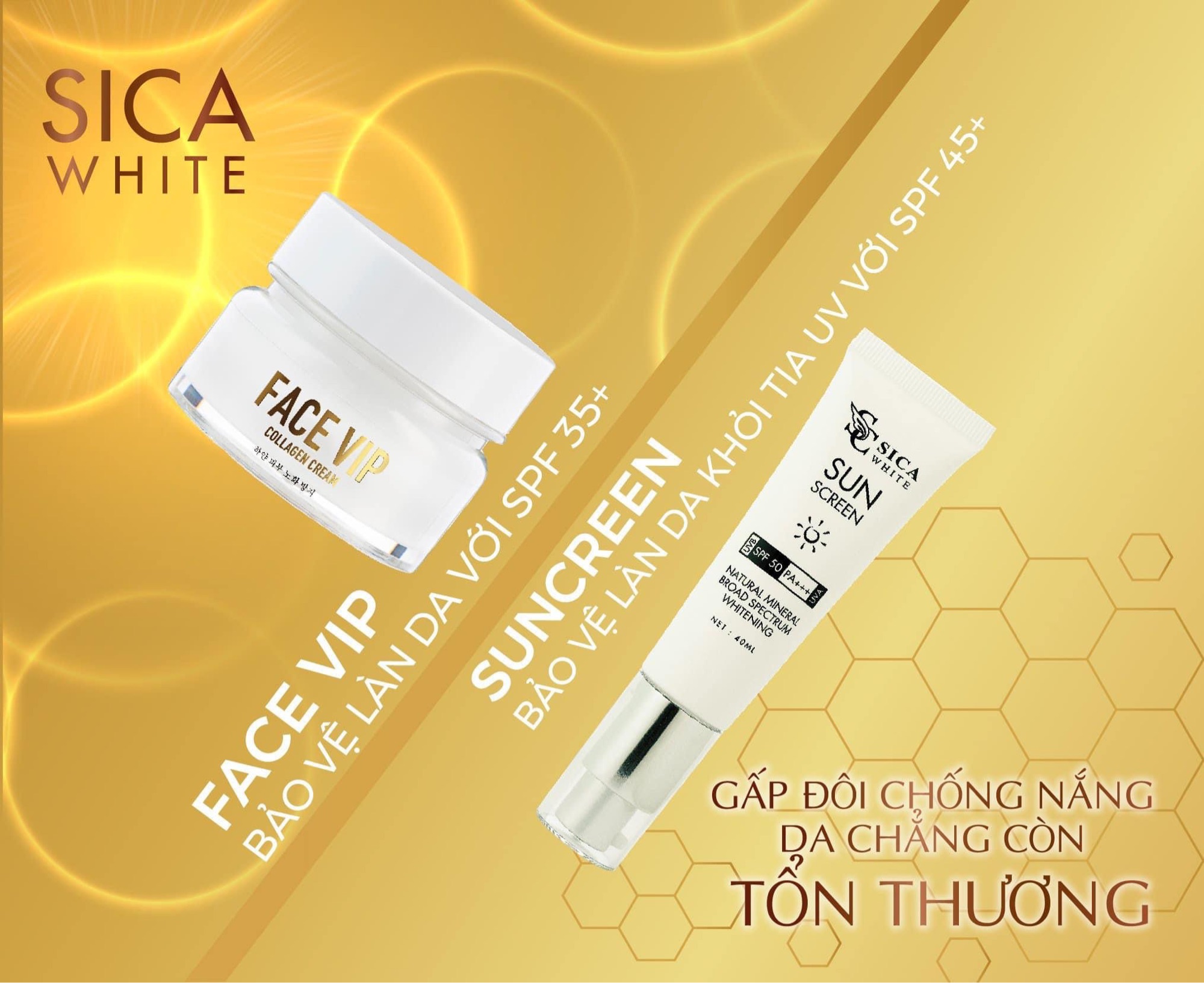 [HCM]KEM CHỐNG NẮNG CAO CẤP SICA WHITE { tặng kèm 1 cột tóc siêu xinh } Nhuthaoshop
