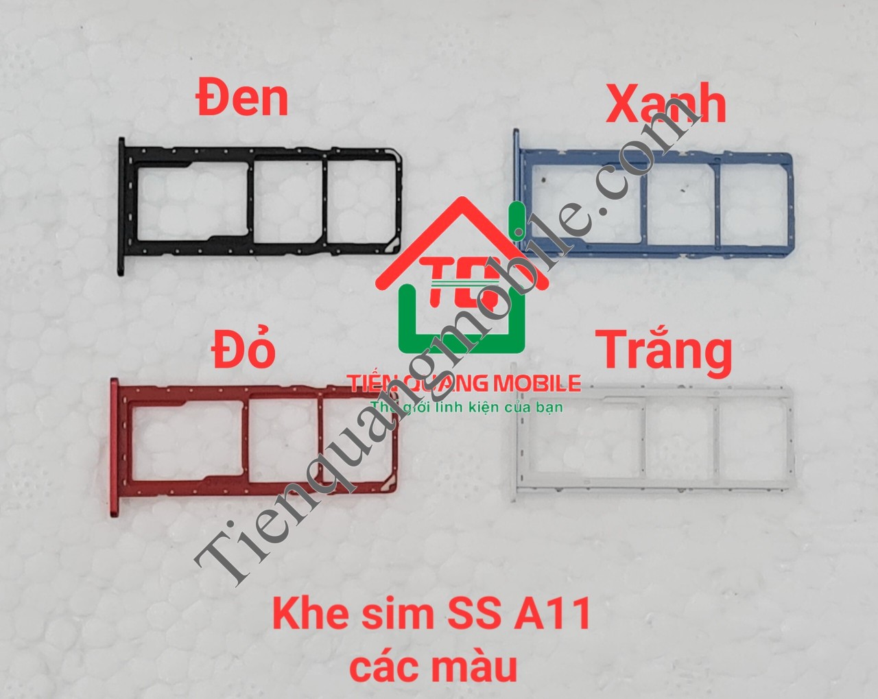 Bộ vỏ Samsung A11 Gồm nắp lưng, viền sườn, kính cam, nút bấm, xương, khe sim