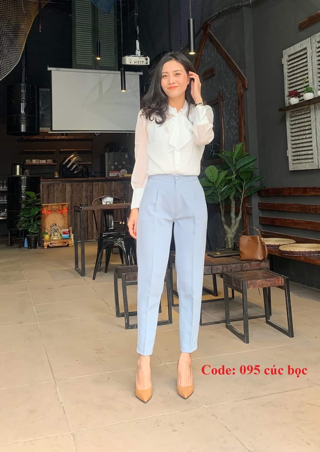 Quần Tây Phối cúc bọc