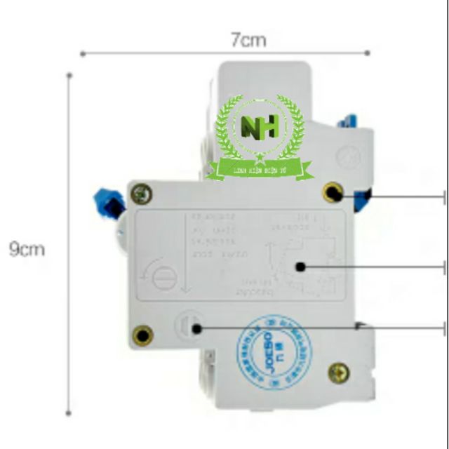 Aptomat chống giật 2 pha DZ47-63