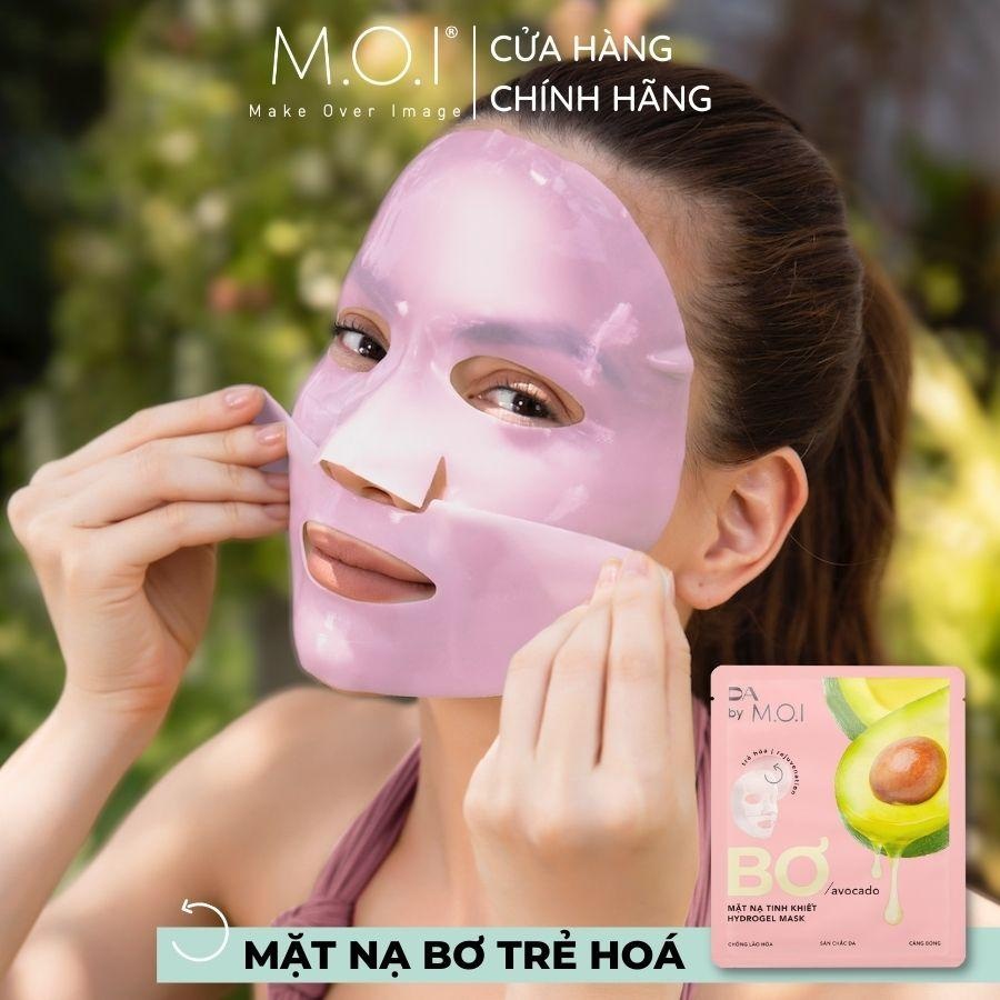 Mặt nạ Bơ tinh khiết Hydrogel DA By M.O.I - 3 Miếng (Cấp ẩm - Làm sáng - Chống lão hóa)