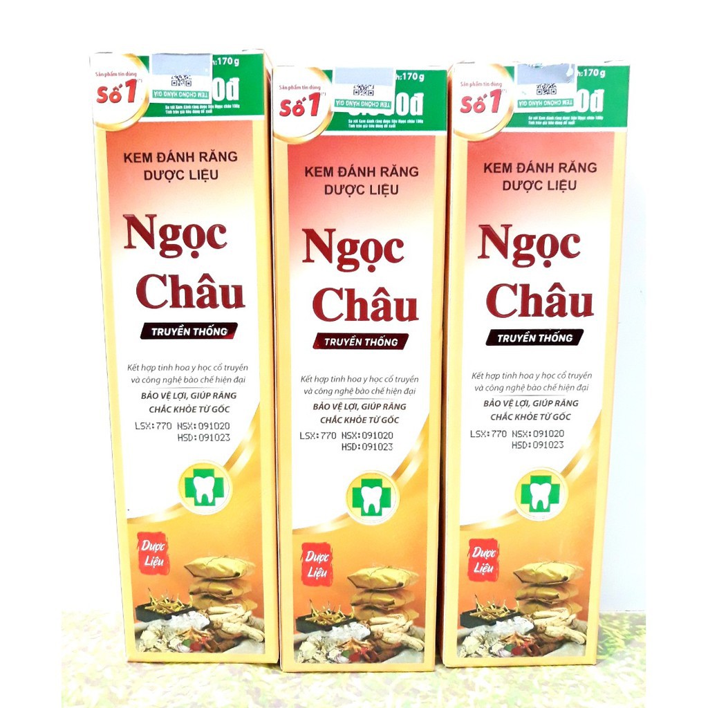 Kem Đánh Răng Dược Liệu Ngọc Châu Tuýp 100g