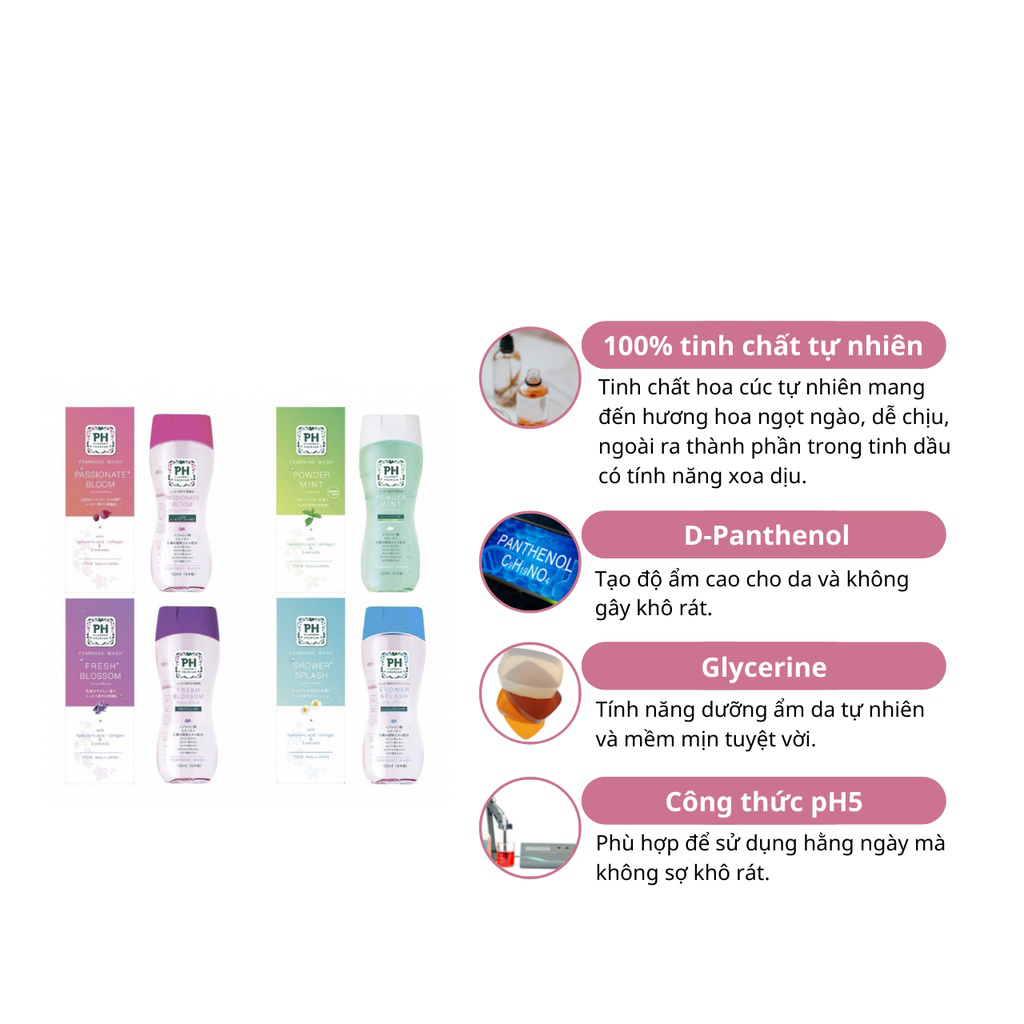 Dung Dịch Vệ Sinh Phụ Nữ PH Care Nhật Bản 150ml