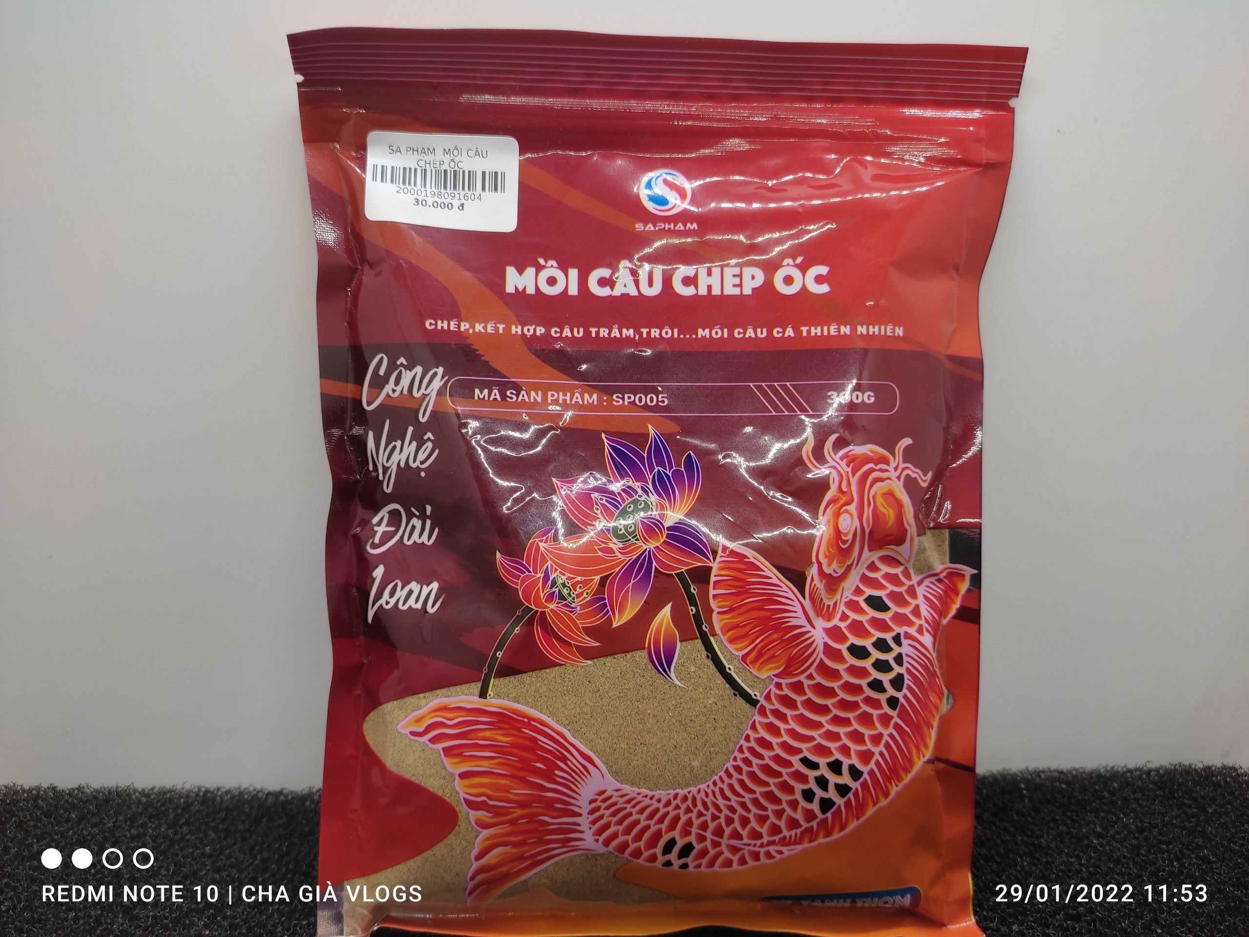 Mồi Câu Cá chép ốc Sa Phạm HOẶC gạo rươu sa phạm chuyên chép trôi trắm rô phi