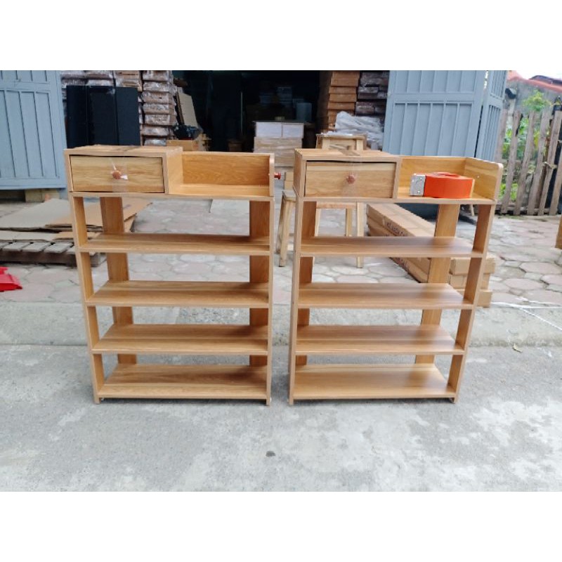 KỆ ĐỂ GIÀY GỖ 5 TẦNG 80x60x25cm