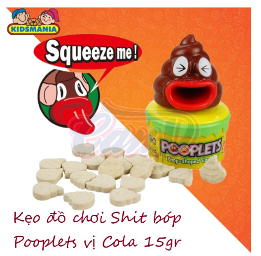 [Siêu Độc] Kẹo đồ chơi Shit bóp Pooplets vị Cola 15gr Mỹ
