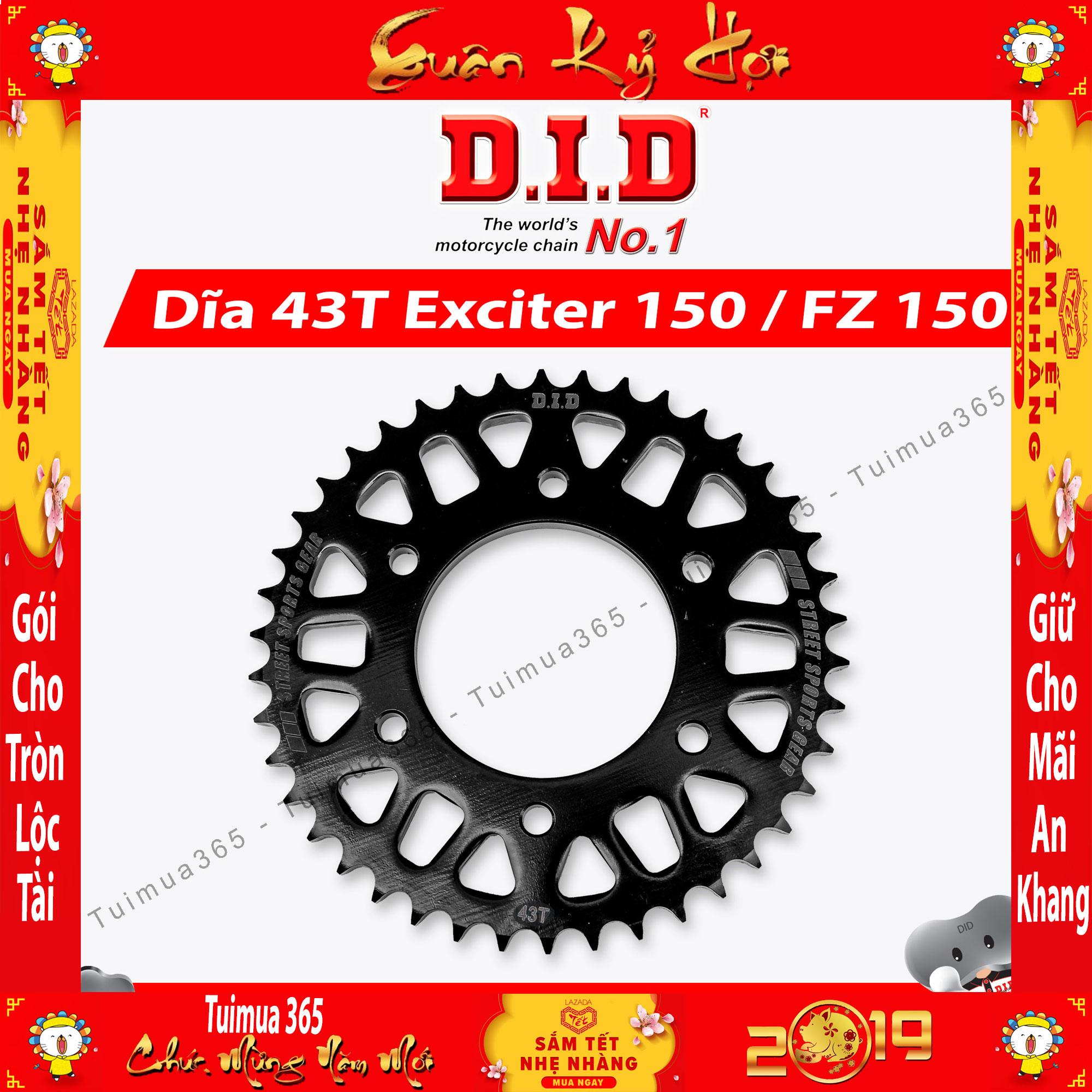 Dĩa 43t did cho yamaha exciter 150cc / fz 150cc