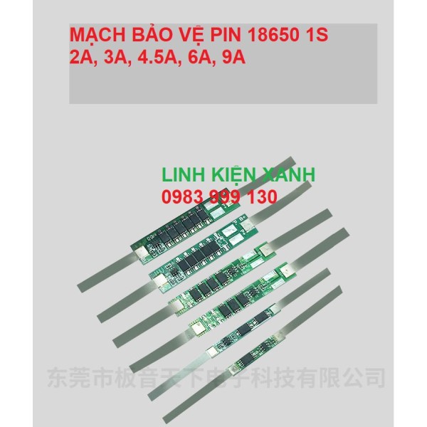 Mạch 1s bảo vệ 3.7v cho pin Li-ion 18650