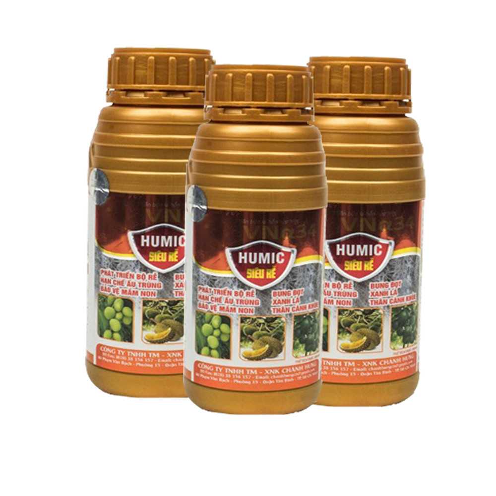 [HCM]Phân Bón Lá Humic Siêu Rễ  ra rễ cực mạnh (Chai 500ml đậm đặc)