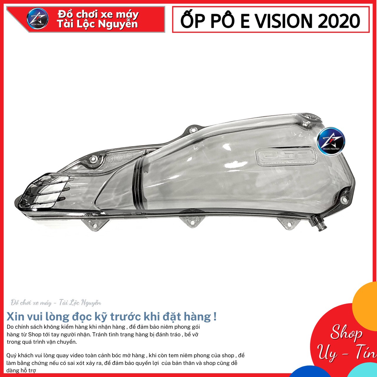 [HCM] ỐP PÔ E - LỌC GIÓ ĐỘ LƯỚI THÉP CHO HONDA VISION 2014-2020
