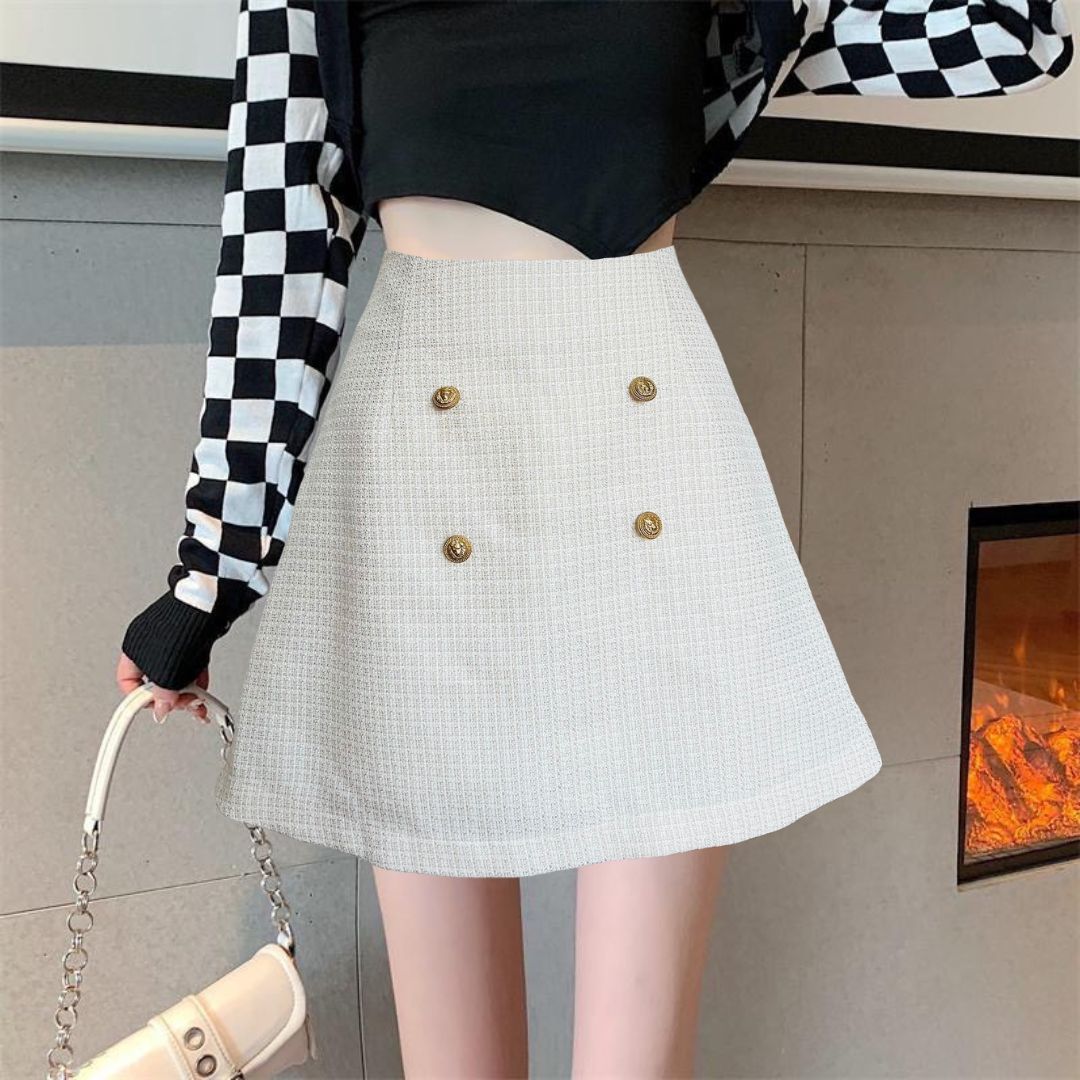 Chân váy xếp ly chân váy dạ chân váy xòe ngắn chân váy tennis màu đen trắng hồng kẻ caro cạp cao ulzzang hàn quốc cao cấp