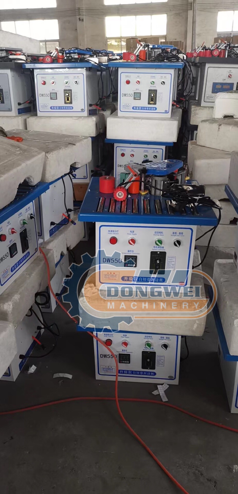 Máy dán cạnh 2 chức năng DW-550 dán cong , dán tròn, vát