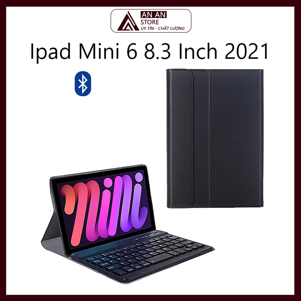 Bao Da Kèm Bàn Phím Cho Ipad Mini 7 / Mini 6 8.3 Inch 2024 Bluetooth Khe Bút