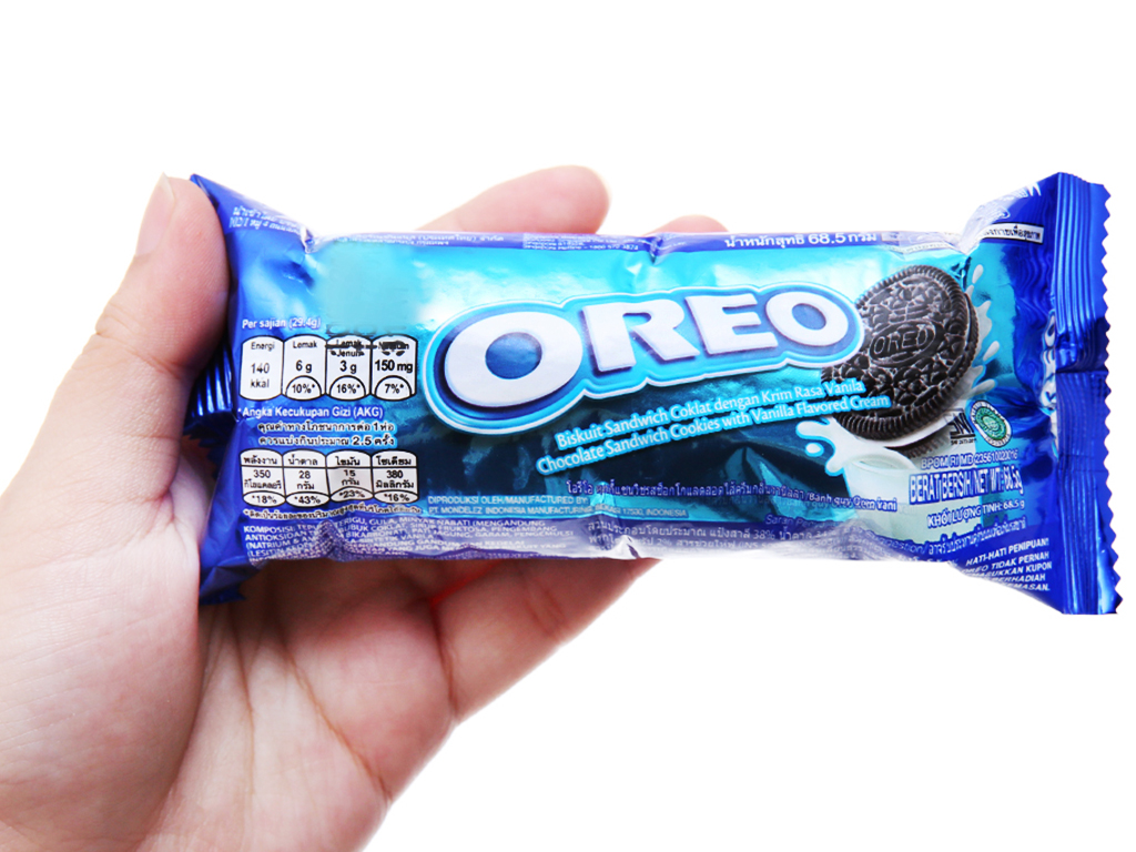 Bánh Quy Oreo Kem Vani Thỏi 66g