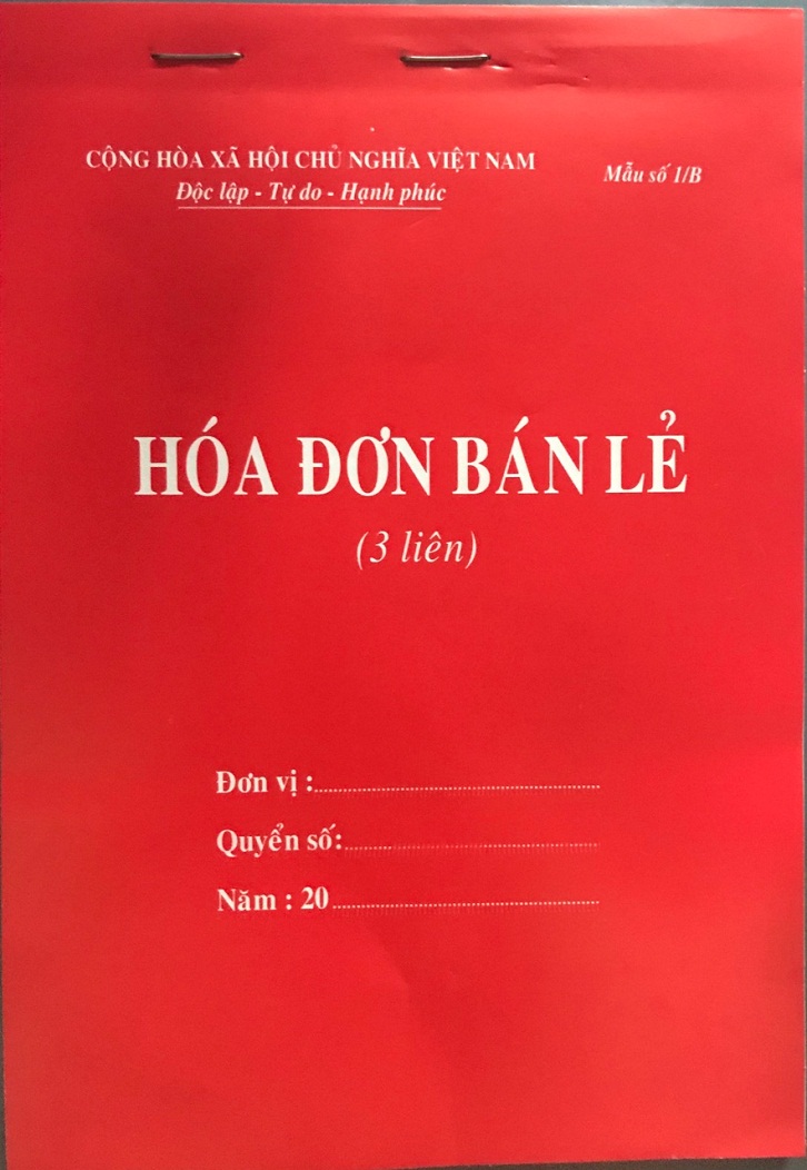Hóa đơn bán lẻ khổ A4/A5 có 1 liên - 2 liên - 3 liên