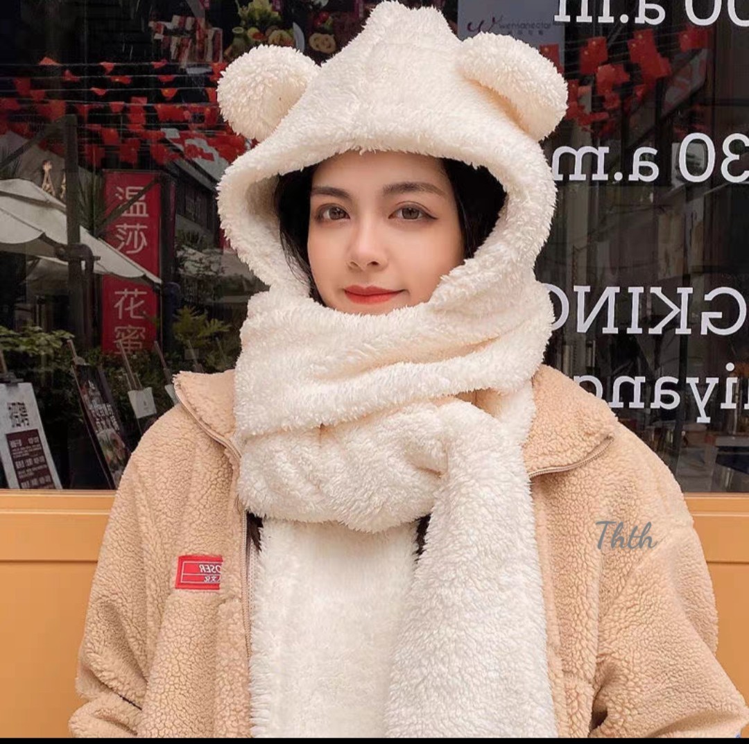 Mũ Gấu Khăn Quàng có Xỏ Tay