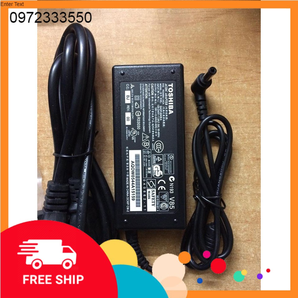 Adaptor sạc laptop toshiba 19v-3.42a