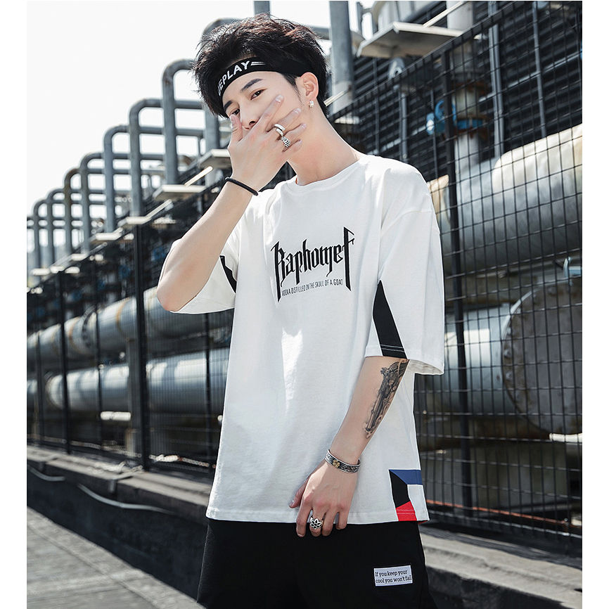 [ Hoàn Tiền 15% ] Bộ Quần Áo Nam Thời Trang Tay Ngắn Họa Tiết RAP Phối Quần Sọt Đùi Sành Điệu Cá Tính C-Chat MEN QA 090