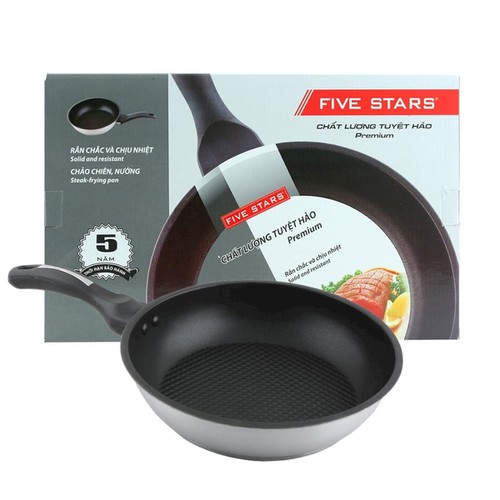 CHẢO CHỐNG DÍNH 3 ĐÁY CAO CẤP ĐUN BẾP TỪ FIVESTAR