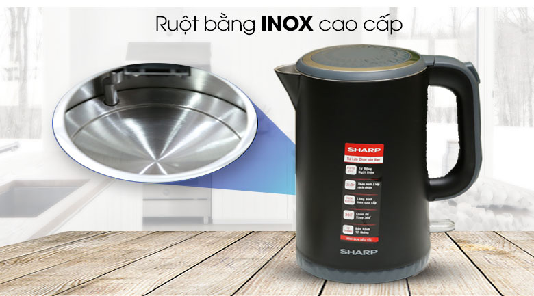 Bình đun siêu tốc Sharp 1.7 lít EKJ-17EVPS