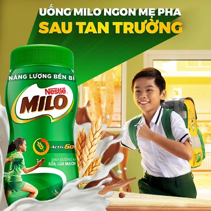 [Tùy chọn] Combo 2 Hủ Thức uống lúa mạch Nestlé Milo nguyên chất (Hũ nhựa 400g)