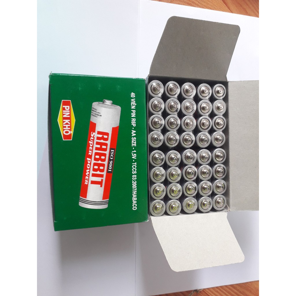 Hộp 40 Viên Pin Tiểu Con Thỏ 2A