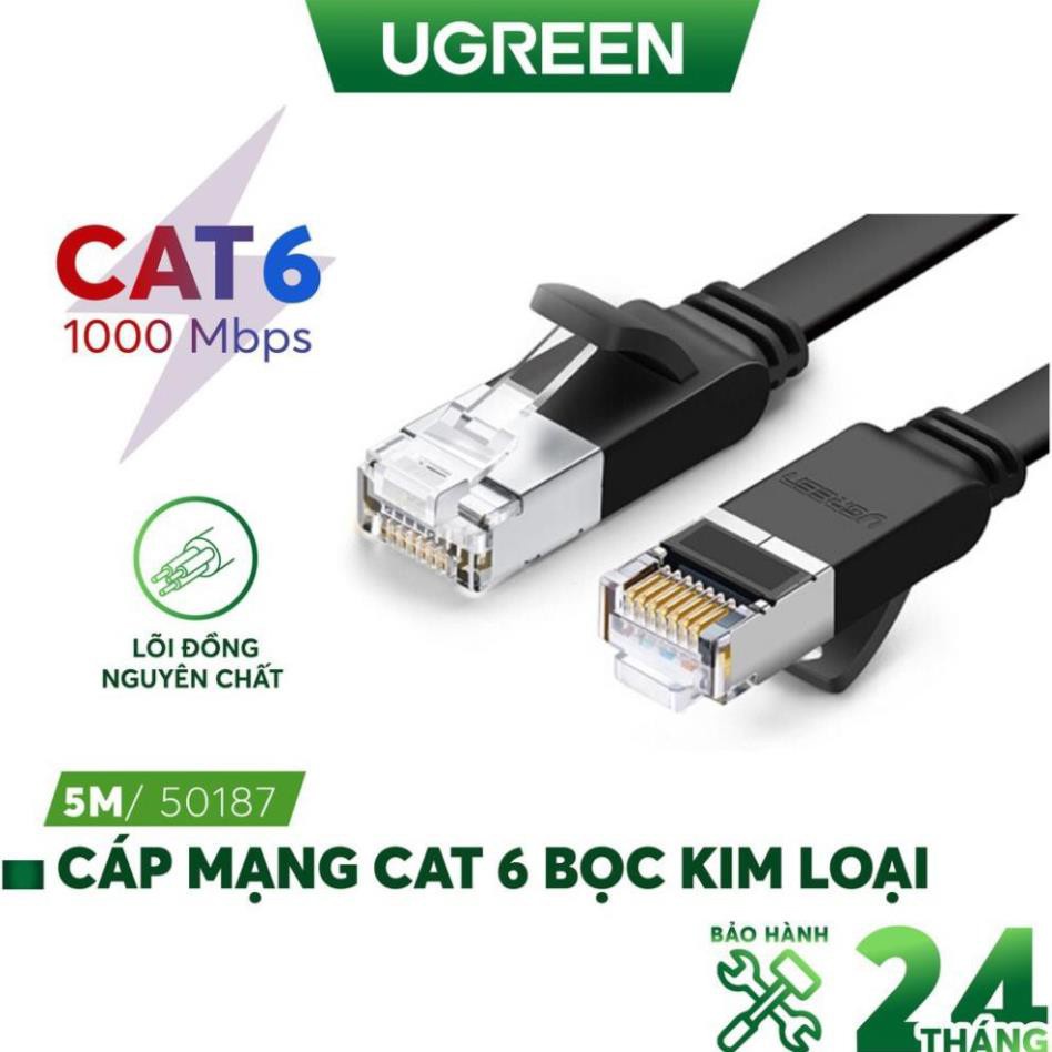 Cáp mạng đúc sẵn cat6 dài 5m ugreen 50187 cao cấp