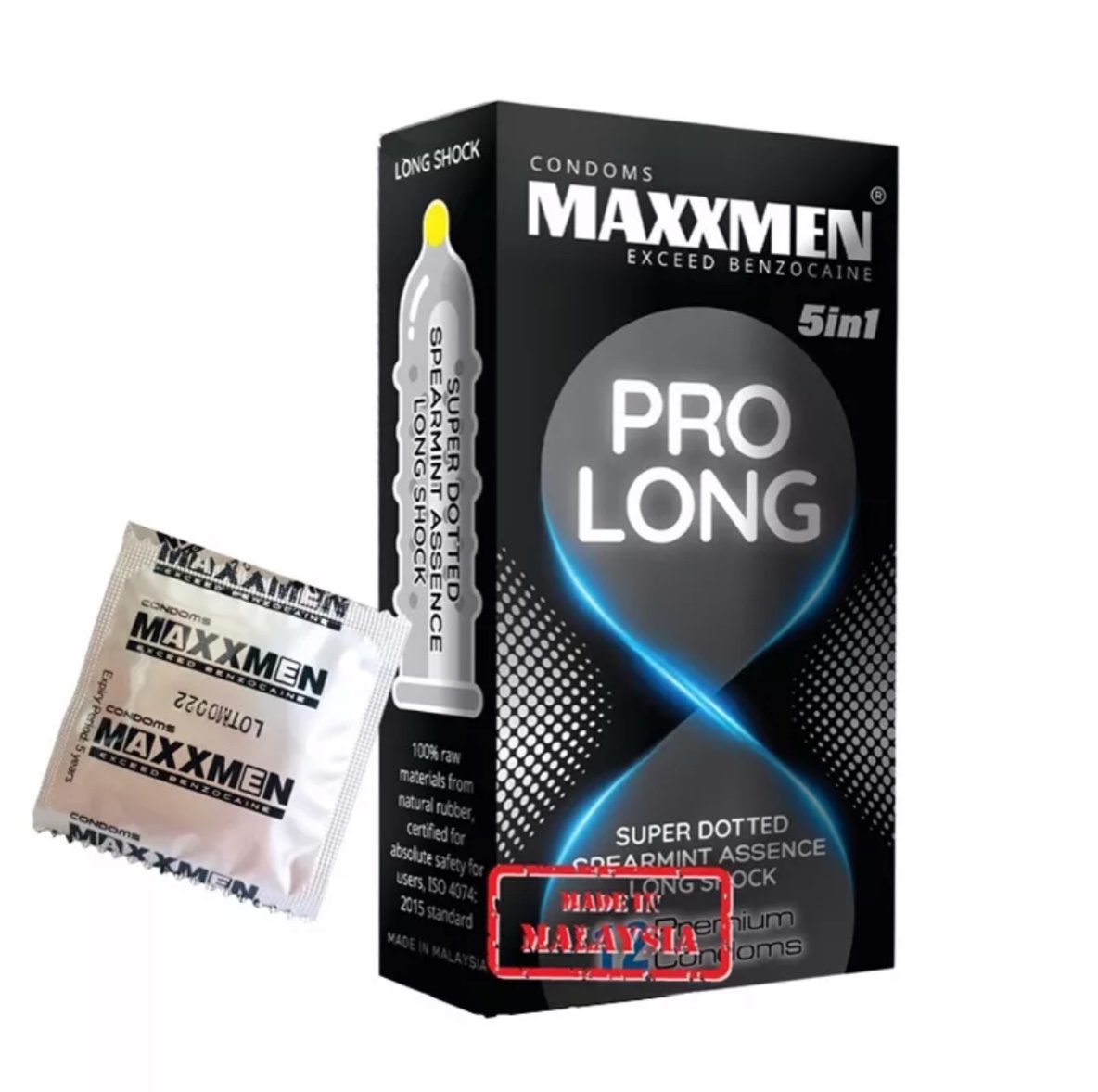 Bao cao su MAXXMEN 5in1 PROLONG Kéo dài thời gian Gân gai Siêu mỏng