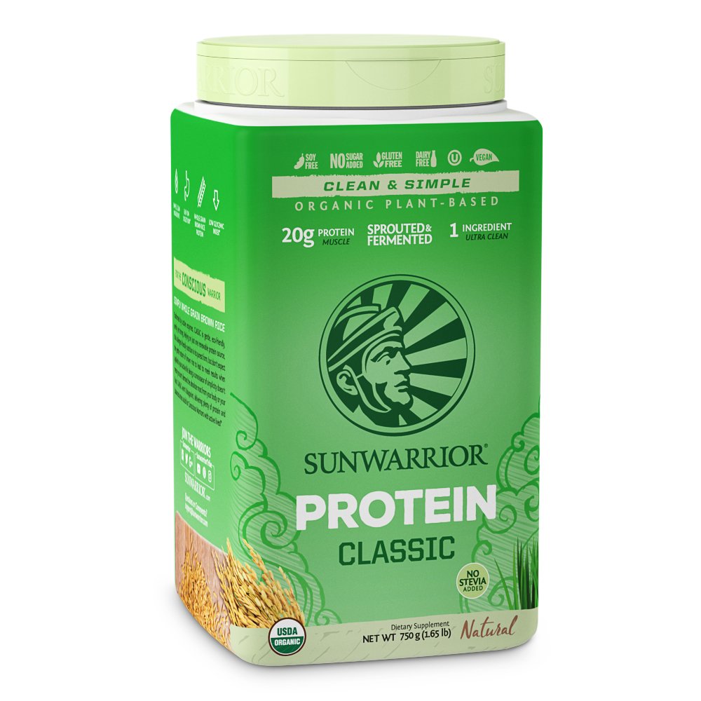 Bột Protein Mầm Gạo Lứt Hữu Cơ Clean & Simple SunWarrior 750g