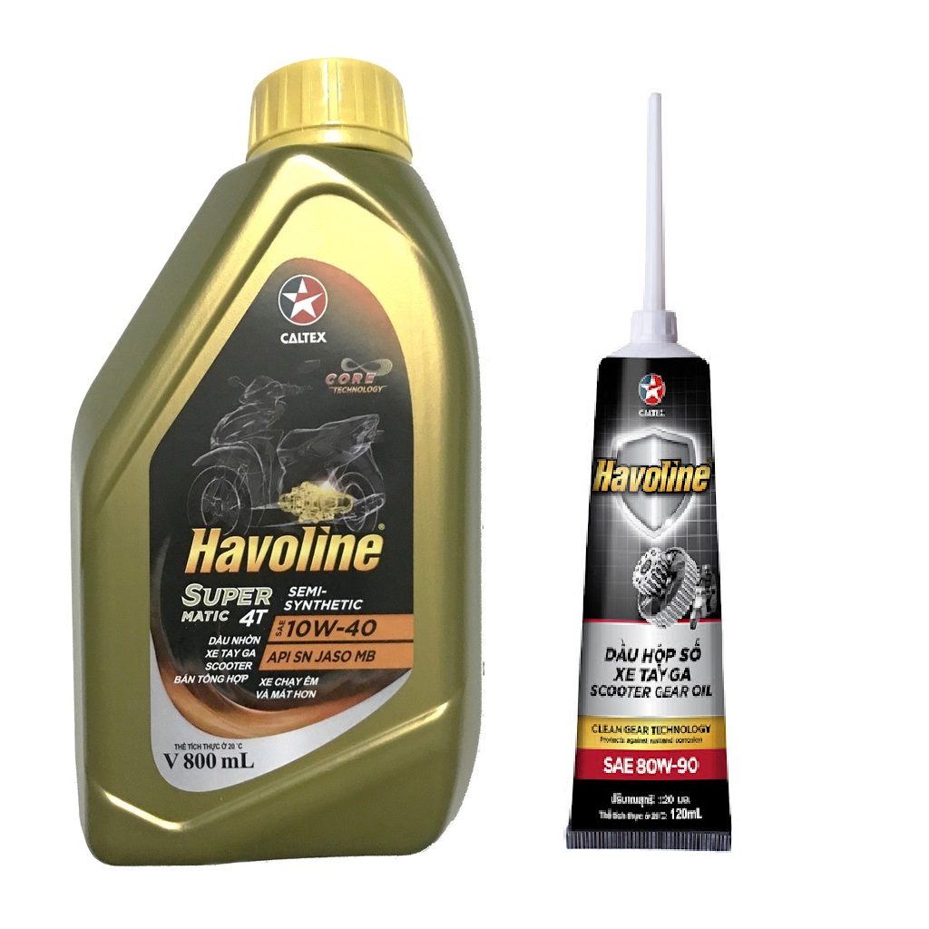 [QUẸO LỰA]Combo nhớt xe ga Havoline Caltex 10W40, nhớt xe ga Havoline nhớt máy nhớt hộp số mua combo giá tốt-hoặc có thể chọn mua lẻ từng món